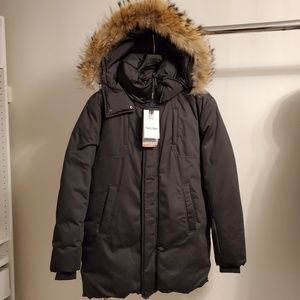 Soia & Kyo Mens Parka black size Medium NWT